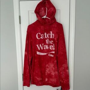 Coke oversized American Eagle Outfitters Red Hoodie Catch the Wave